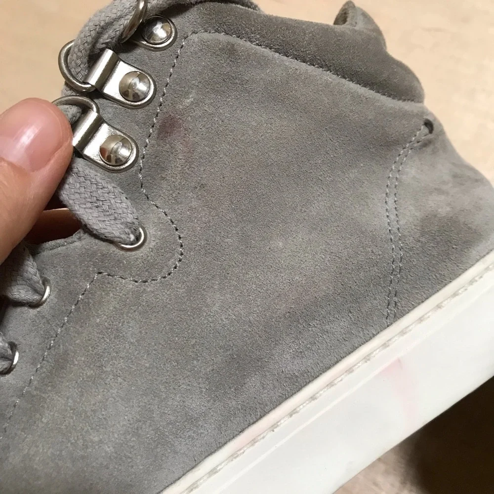 Rag & Bone Kent Suede High Top Sneakers Size 8 Gray Designer Shoes